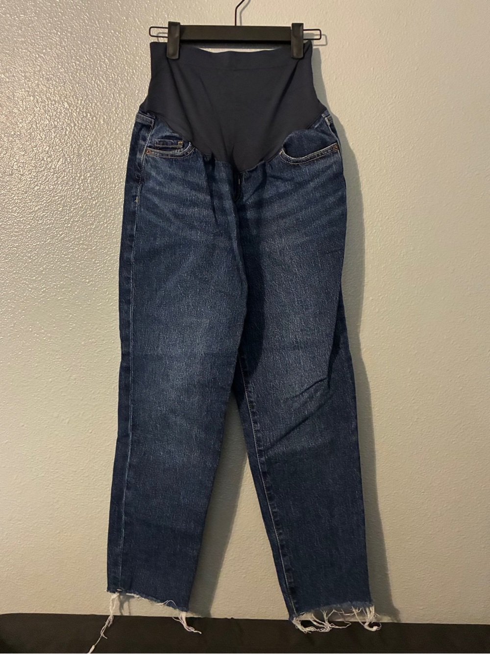 TWO PAIRS!! Old Navy OG Straight-Leg Maternity Jeans with raw hem